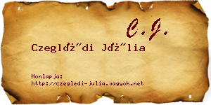 Czeglédi Júlia névjegykártya