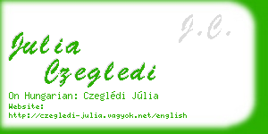 julia czegledi business card