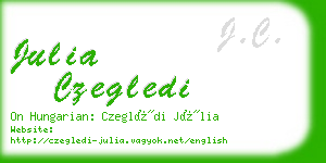 julia czegledi business card